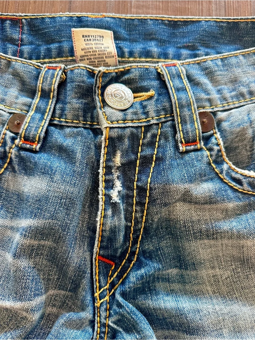 True Religion Rainbow Joey World Tour Jeans Made USA Vintage Y2K